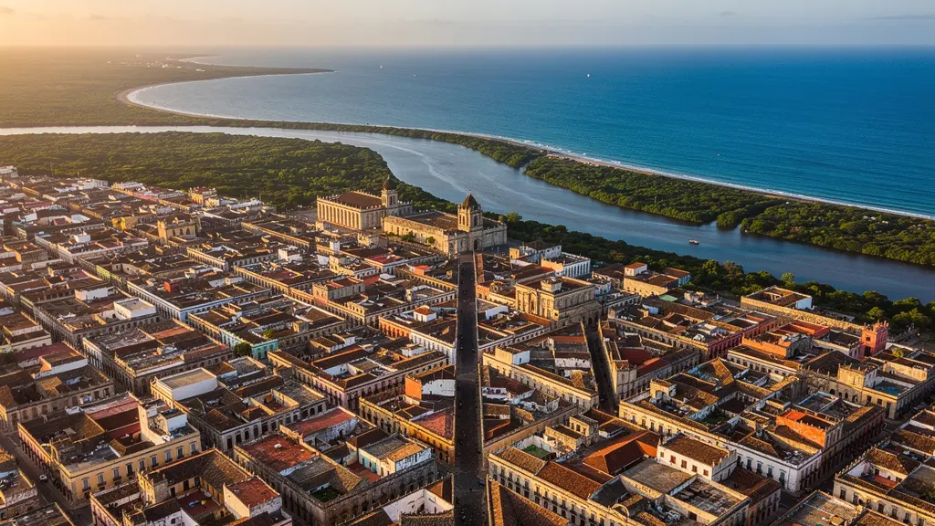 Vue aérienne de la Zone Coloniale de Santo Domingo révélant le plan en damier historique